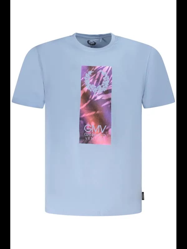 GIAN MARCO VENTURI TShirt Marino Azurblau Logo Design, Größe XL