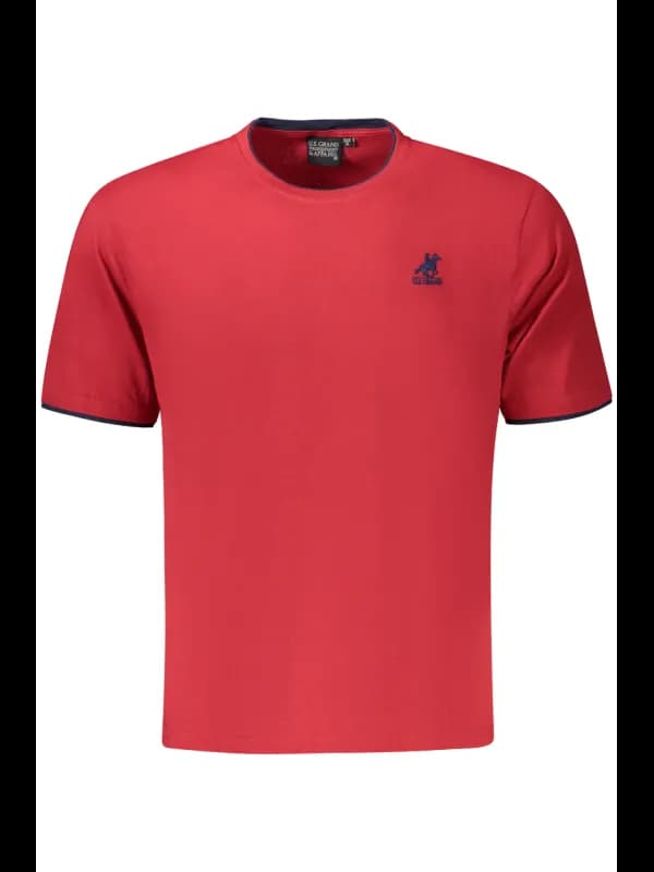 U.S. GRAND POLO Kontrast Tshirt mit Logostickerei US Grand P, Größe 2XL