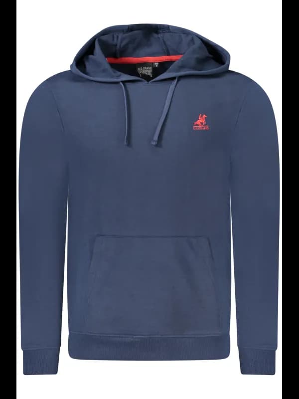 U.S. GRAND POLO Navy Kapuzensweatshirt mit Stickerei Logo, Größe 2XL