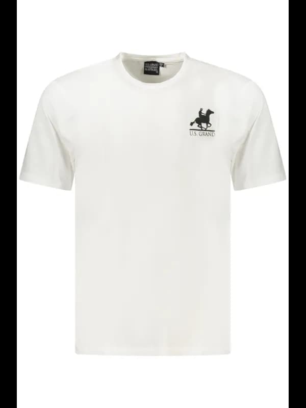 U.S. GRAND POLO Grand Polo Kurzarmshirt Weiß Rundhals Logo, Größe 3XL