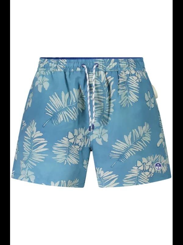 North Sails Gemusterte Badeboxershorts mit Elastikbund und T, Größe XL