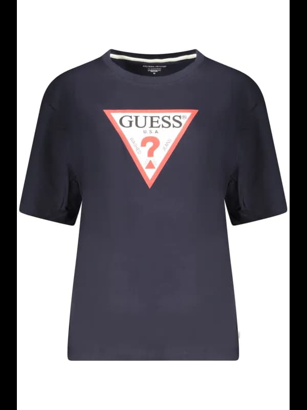 GUESS JEANS Bio Oversize Logo T-Shirt Rundhals, Größe XS
