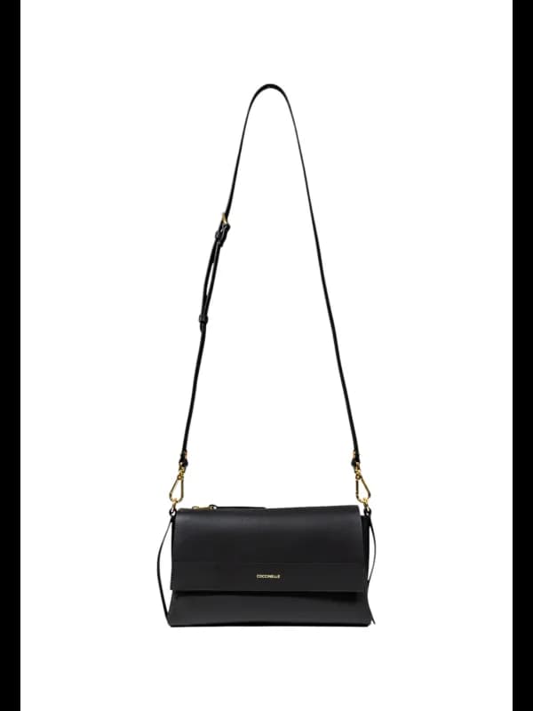 Coccinelle Damen Tasche - Schwarze Leder Kollektion mit Druc, Größe UNICA