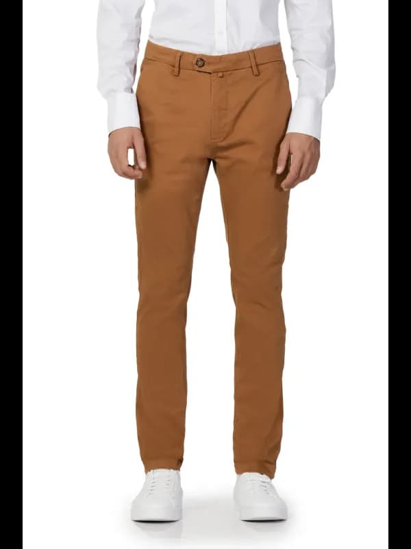 Borghese Slim Fit Herrenhose Braun für Herbst/Winter, Größe 56