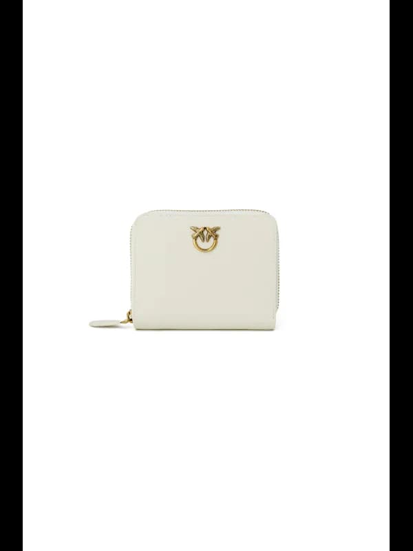 Pinko Damen Leder Portemonnaie Weiß 458102, Größe UNICA