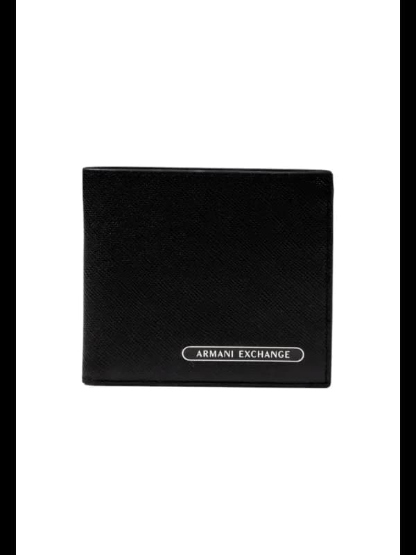 Armani Exchange Herren Brieftasche Schwarz Druckmuster Herbs, Größe UNICA