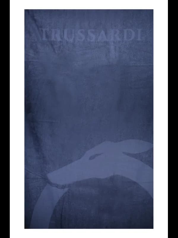 Trussardi Strandtuch Dunkelblau 88x190 cm Logo Stickerei, Größe UNI