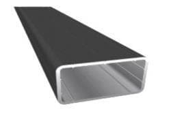 Profilé de construction en aluminium revêtu par poudre, noir, 29 x 49 mm, 2,9 m de long (série Woodstore)