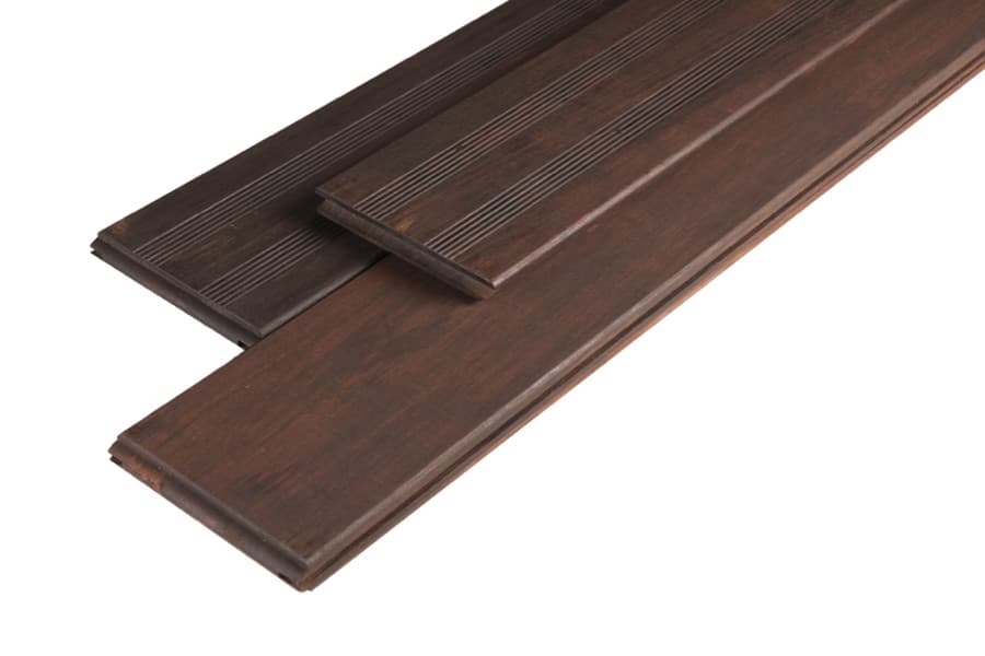 Lames de terrasse en bambou, français / lisse, espresso, 20 x 139 x 1870 mm, 3 pcs / PE