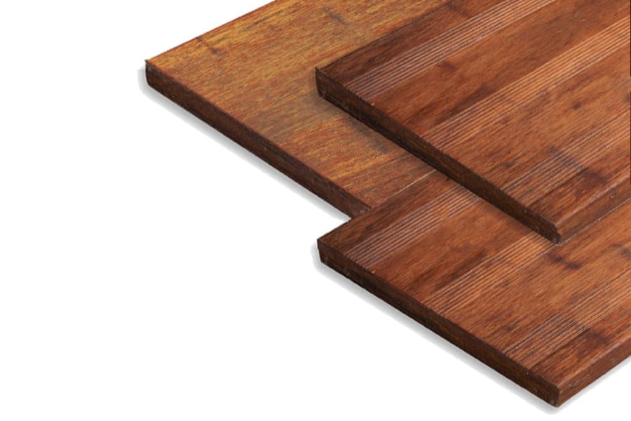 Plancher de terrasse en bambou massif, français / lisse, coffee, 30 x 300 x 950 mm