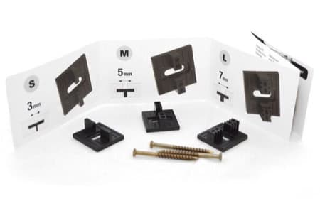 Clip PP Terassen Set de montage pour lames de terrasse en bambou, 100 pièces