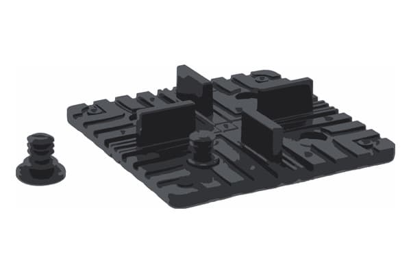 Kit de montage de carrelage - Clip rectangulaire pour panneaux massifs en bambou, 5 clips