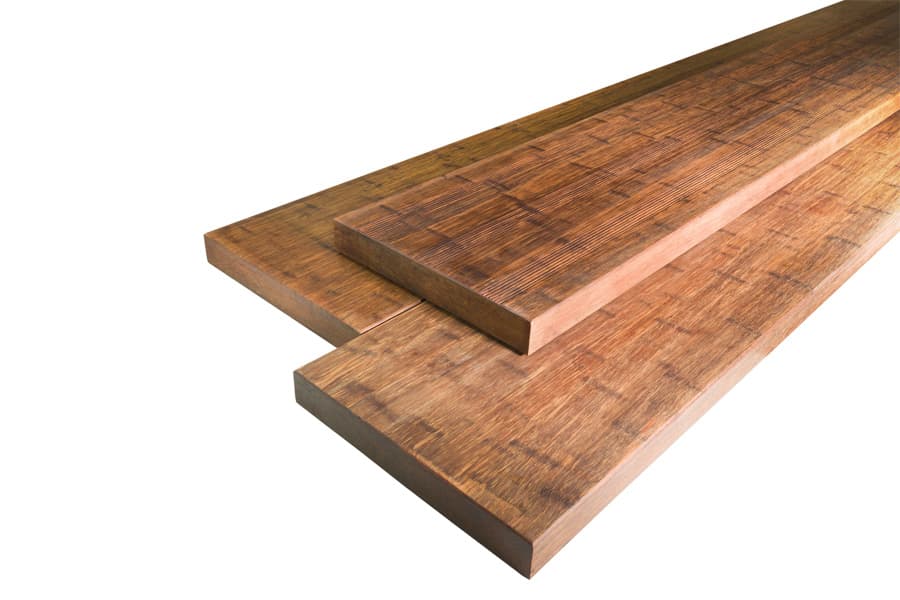 Lames de terrasse Bambou Banc/marche, français et lisse, coffee, 42 x 290 x 2200 mm