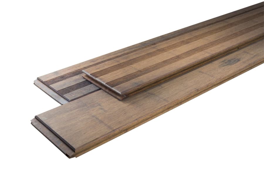 Lames de terrasse en bambou, français / lisse, white oak, 20 x 140 x 2200 mm, 3 pcs / PE