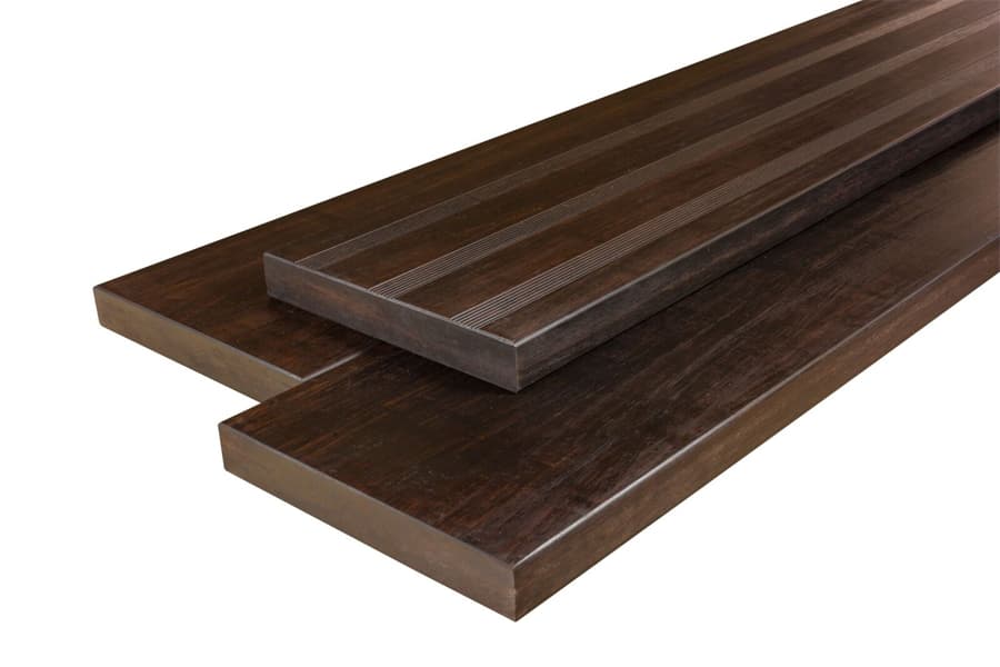 Lames de terrasse Bambou Banc/marche, français et lisse, espresso, 42 x 290 x 2000 mm