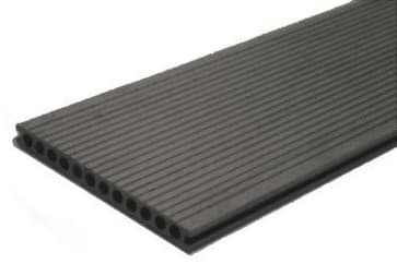 BPC / WPC Planche alvéolaire WoodoMallorca, 25 x 250 mm, anthracite, 2ème choix, quantités et longueurs sur demande. Accord préalable