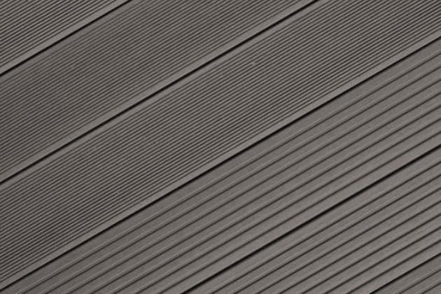BPC / WPC Planches alvéolaires WoodoIbiza, 25 x 145 mm, anthracite, 2ème choix / Fin de séries / Quantités et longueurs selon réf. Accord préalable
