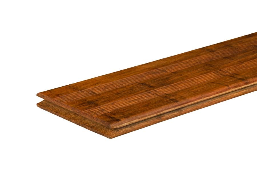 Lames de terrasse en bambou, une face cannelée française / une face lisse, huilée, 20 mm (épaisseur) x 140 mm (largeur) x 2200 (longueur) mm