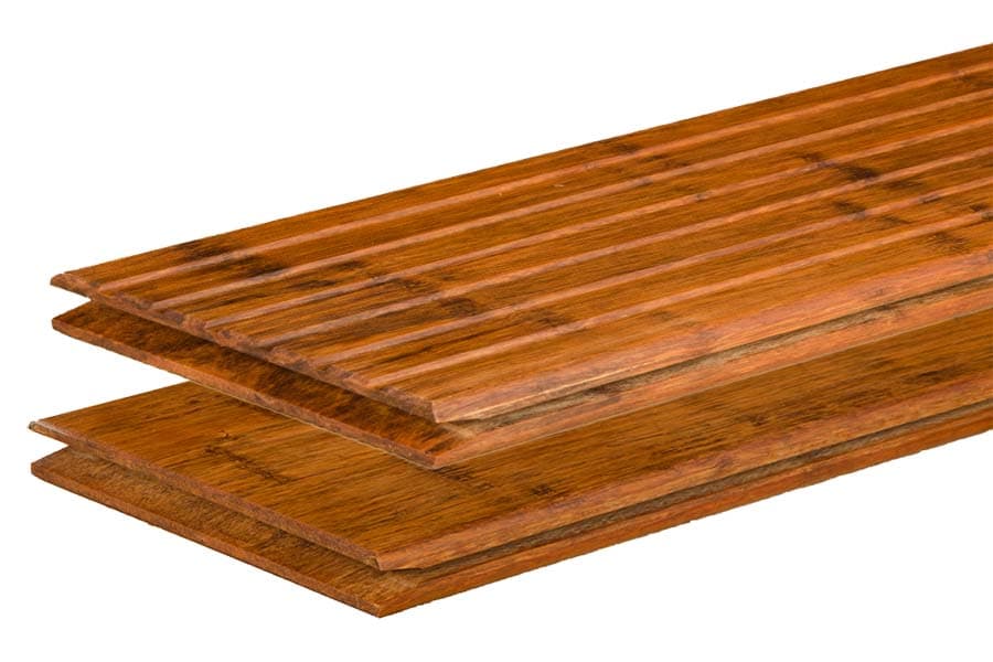 Lames de terrasse Bambou XL, une face à rainures grossières / une face lisse, huilé, 22 mm (épaisseur) x 180 mm (largeur) x 2200 (longueur) mm