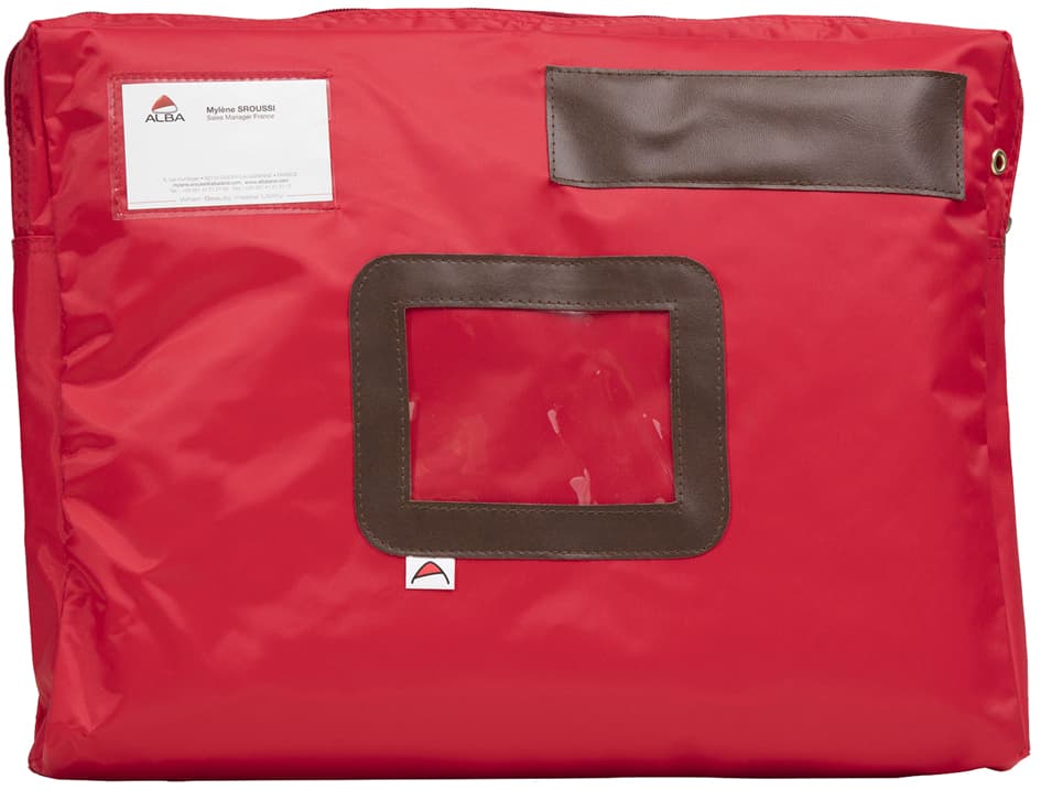 ALBA Banktasche , POCSOU R, mit Dehnfalte, Polyester, rot