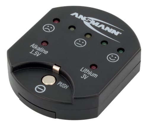 ANSMANN Batterie-/Akku-Tester, für Knopfzellen, schwarz