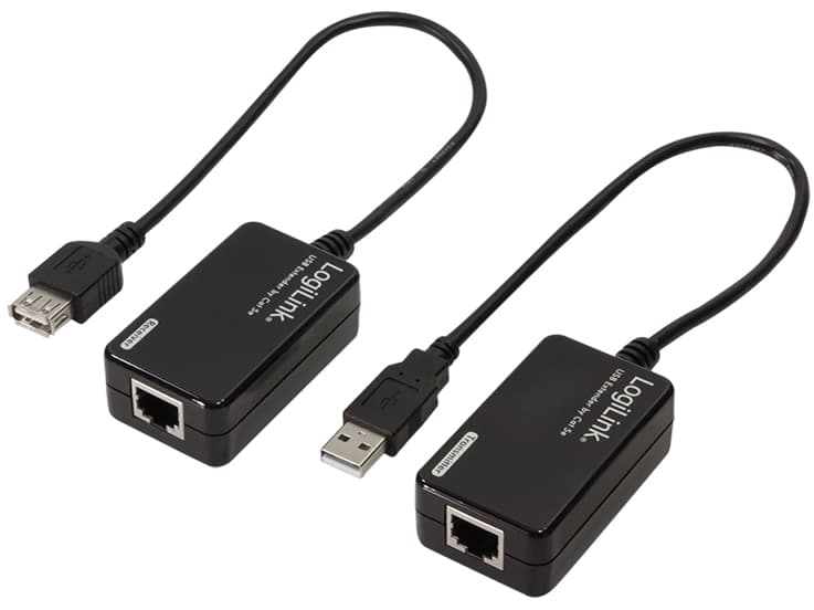 LogiLink USB 2.0 Extender-Set, schwarz