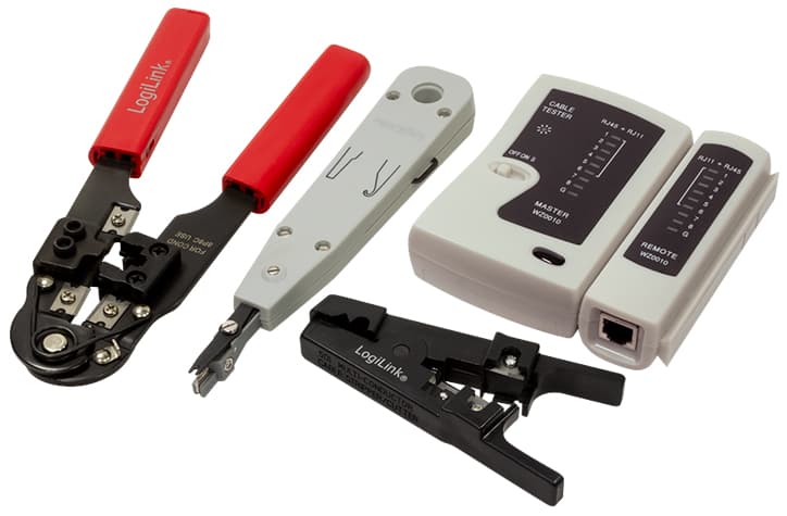 LogiLink Netzwerk-Werkzeug-Set, in schwarzer Tasche