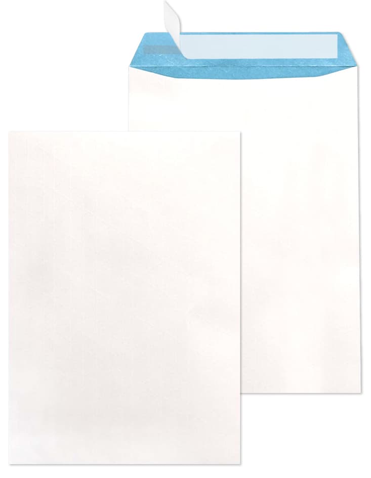 MAILmedia Versandtasche C4, fadenverstärkt, weiß/blau