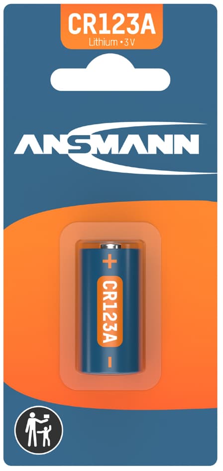 ANSMANN Lithium-Foto-Batterie , CR123A, , 3 Volt, 1er-Blister