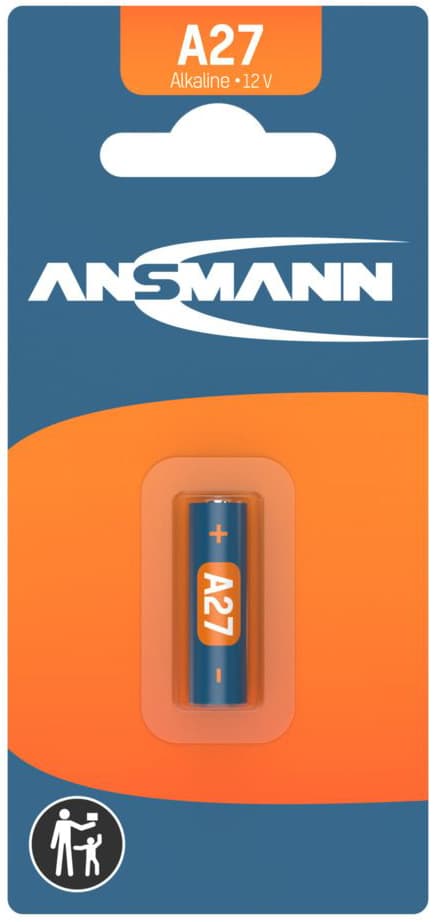 ANSMANN Alkaline Batterie A27, 12 Volt, 1er Blister