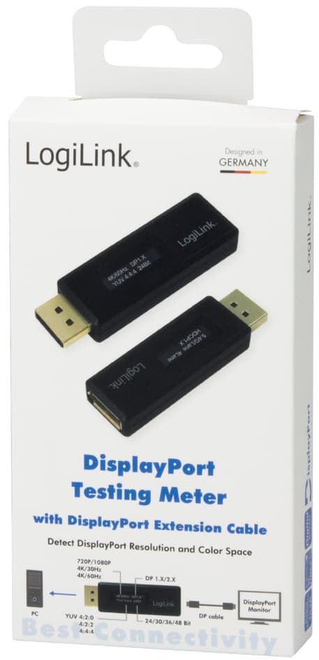 LogiLink DisplayPort Tester für EDID Information, schwarz