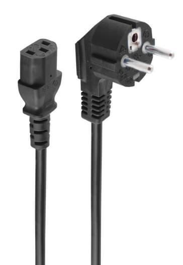 shiverpeaks BASIC-S Schutzkontakt Stromkabel, 3,0 m, schwarz
