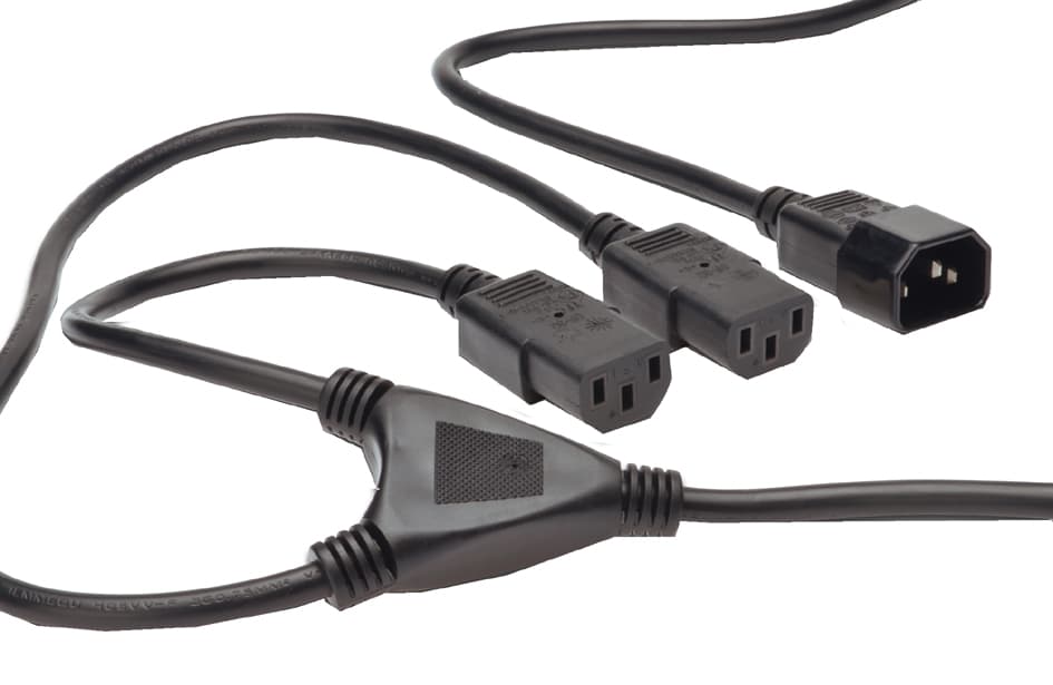 DIGITUS Y-Stromkabel, 1,7 m, C14-Stecker