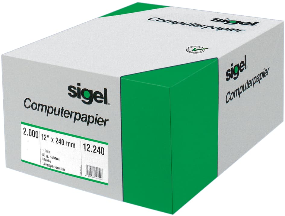 sigel DIN-Computerpapier endlos, 180 mm x 8, (20,32 cm)