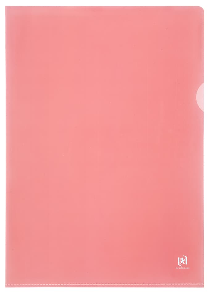 Oxford Sichthülle Premium, DIN A4, PVC, glasklar, rot, 25er