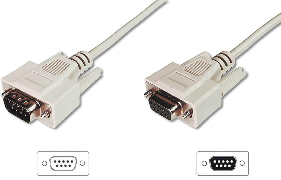 DIGITUS 9-Pol Sub-D Kabel, Stecker - Kupplung, 3,0 m