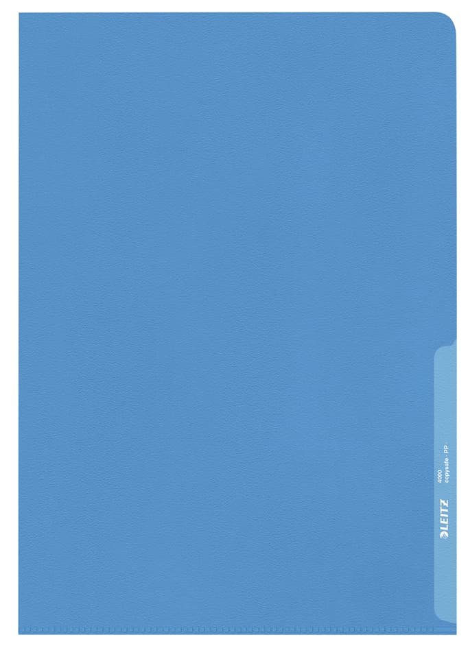 LEITZ Sichthülle Standard, A4, PP, genarbt, blau, 0,13 mm