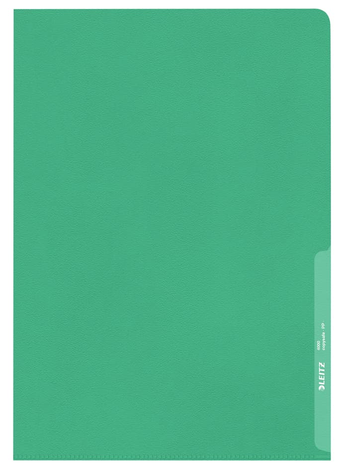 LEITZ Sichthülle Standard, A4, PP, genarbt, grün, 0,13 mm