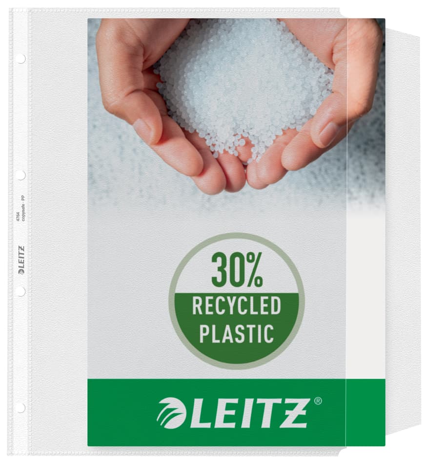 LEITZ Prospekthüllen mit Klappe, A4, PP, genarbt, 0,12 mm
