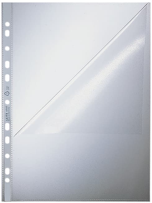 LEITZ Prospekthülle, A4, PP, genarbt, 0,09 mm, Lochseite