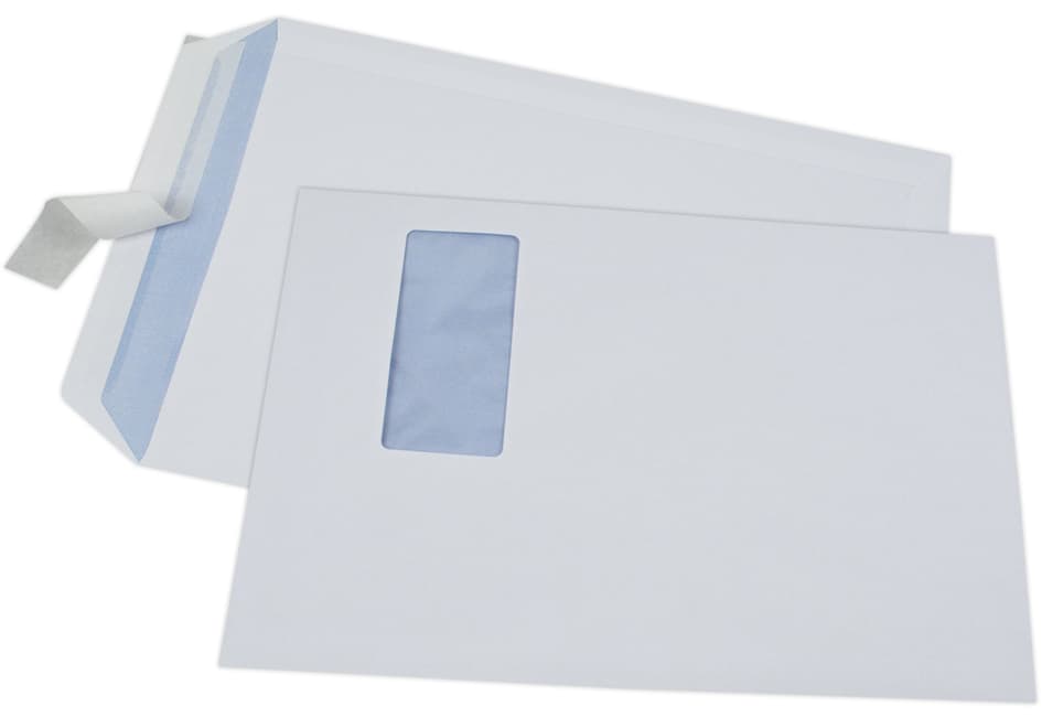 GPV Versandtaschen, C4, weiß, 90 g/qm, mit Fenster