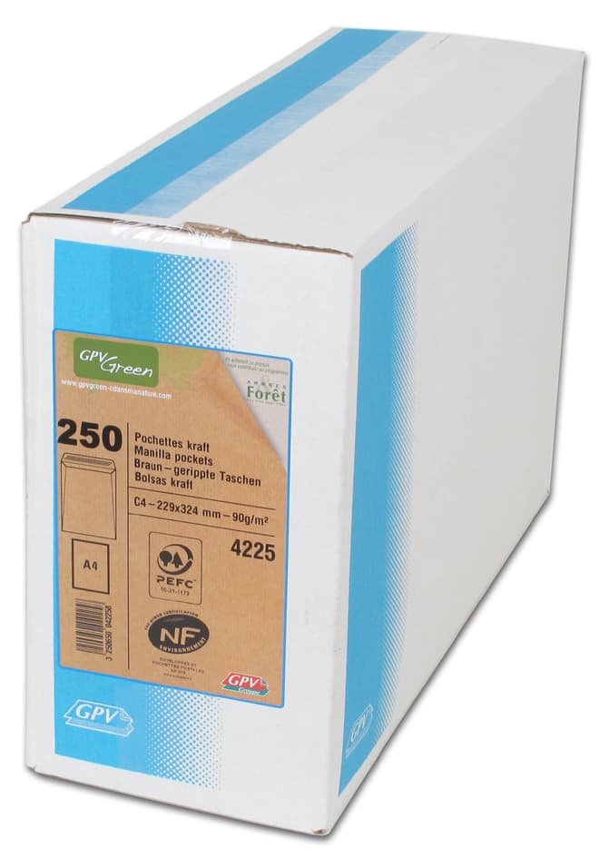 GPV Versandtaschen, C4, 229 x 324 mm, braun, Gewicht: 90 g