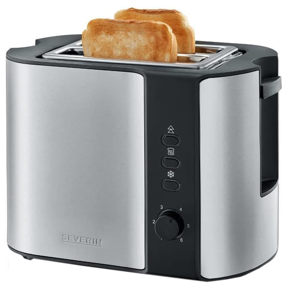 SEVERIN 2-Scheiben-Toaster AT 2589, Edelstahl / schwarz