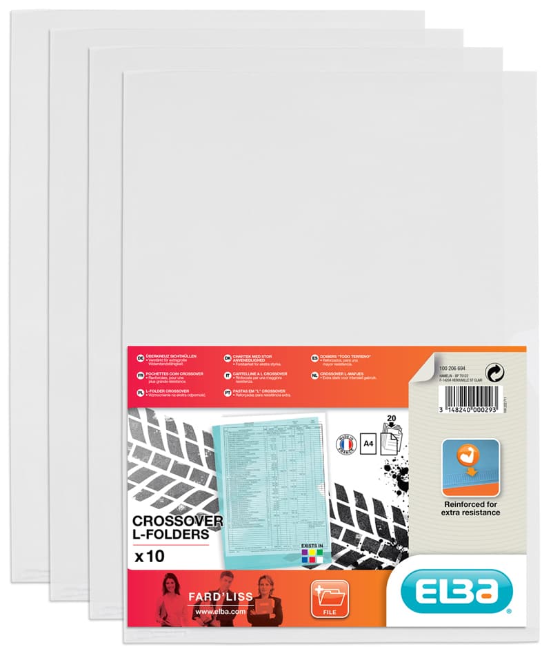 ELBA Sichthüllen DIN A4 Fard, Liss, PVC 0,18 mm, farblos