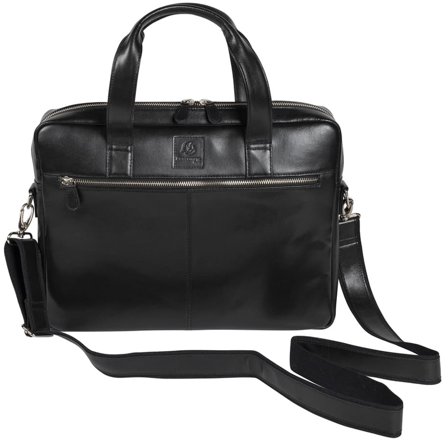 EXACOMPTA Notebook-Umhängetasche EXACTIVE, Leder, schwarz