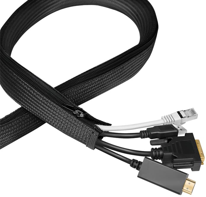 LogiLink Kabelbündler, 1,0 m, Kapazität: 30 mm, schwarz