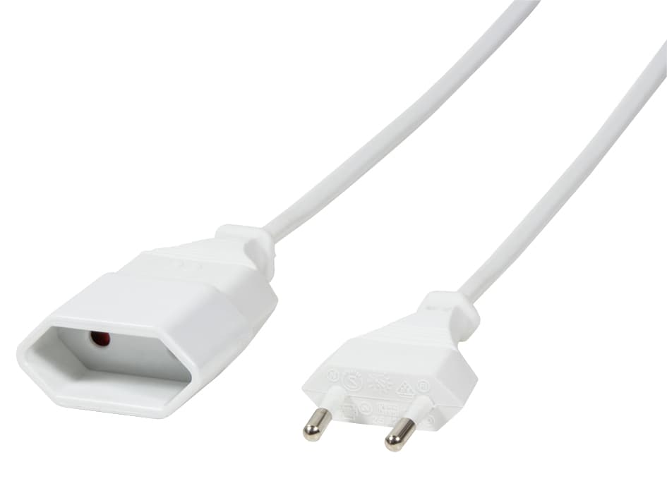 LogiLink Verlängerungskabel, Eurostecker, 2,0 m, weiß