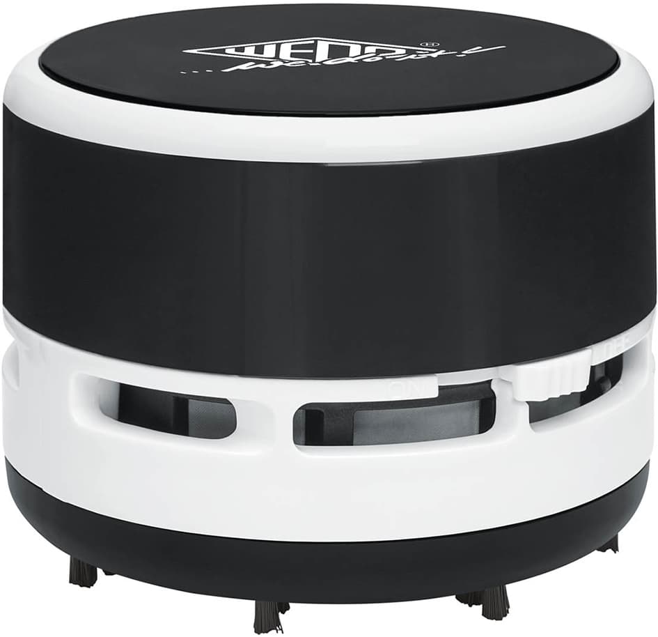 WEDO Mini-Tischstaubsauger, Kunststoff, schwarz/weiß