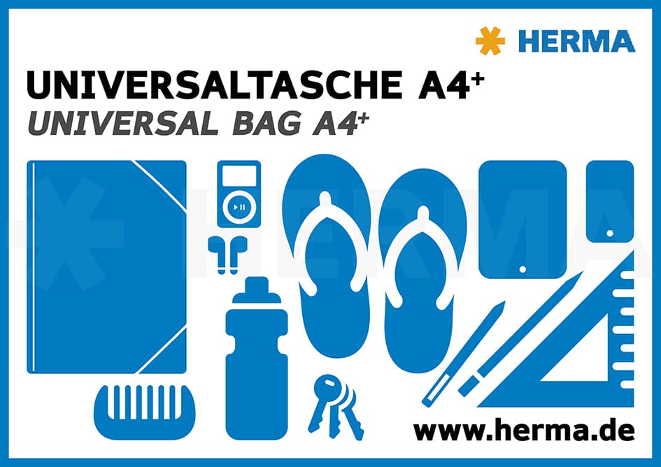 HERMA Reißverschlusstasche , Mesh Bags, , 230 x 110 mm, grün