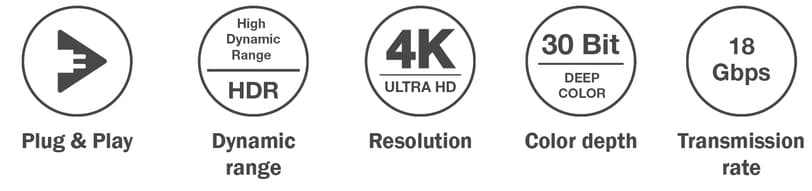 DIGITUS HDMI AOC Hybrid Glasfaser-Anschlusskabel, 15 m